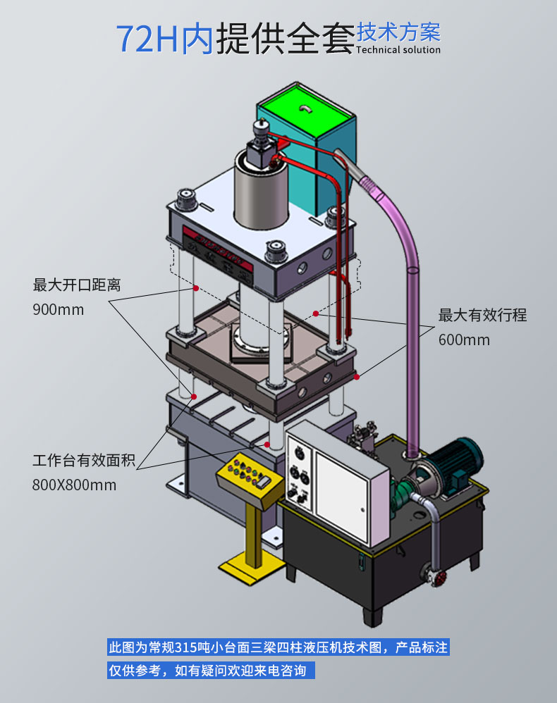 滕州500噸單動(dòng)薄板液壓機(jī)500t不銹鋼水槽拉伸成型四柱油壓機(jī)